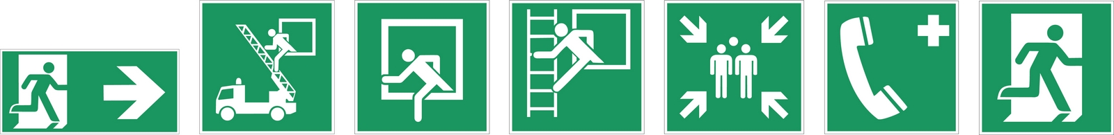 Symbolreihe Evakuierung